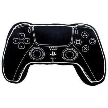 Офіційно ліцензована подушка у формі контролера PlayStation М&39яка плюшева подушка Світиться в темряві Ідеально підходить для спальні або ігрового декору, чорний колір