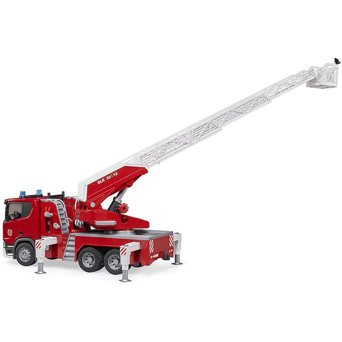 Пожежна машина Scania Super 560R з поворотною драбиною, водяним насосом, світловим та звуковим модулем - 116, пожежна машина, аварійна машина, автодрабина, іграшка від 4 років, 03591 -