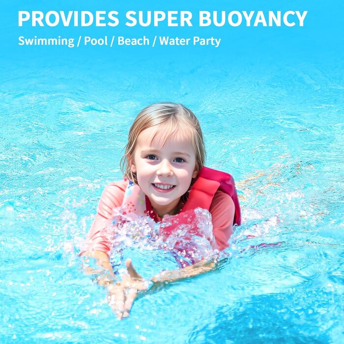 Дитячий плавальний жилет Gogokids - Купальник для малюків, допоміжні плавальні костюми, тренування з плавання, плавучість, неопренові плавальні жилети для дітей 2-9 років, 15-35 кг, розмір S (2-3 роки), червоний