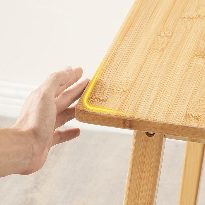 Невеликий обідній стіл, квадратний кухонний стіл 70 x 70 x 75 см, обідній стіл для 2-4 осіб, для невеликих приміщень, легке складання, їдальня, вітальня, офіс, колір натурального дерева EYL72CZ01