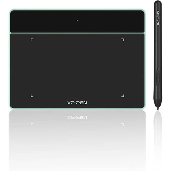 Графічний планшет XP-PEN Deco Fun XS 4.8'x3 з пером без батареї 8192 Лоток для цифрового друку (чорний) (зелений)