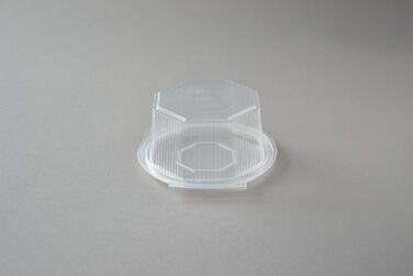 Звичайна побутова восьмикутна коробка, 500 мл. Восьмикутна коробка з відкидною кришкою (одноразова), сучасна, пакувальна коробка, контейнер, 400 штук, 500 мл, пластик, рекомендується ручне миття.