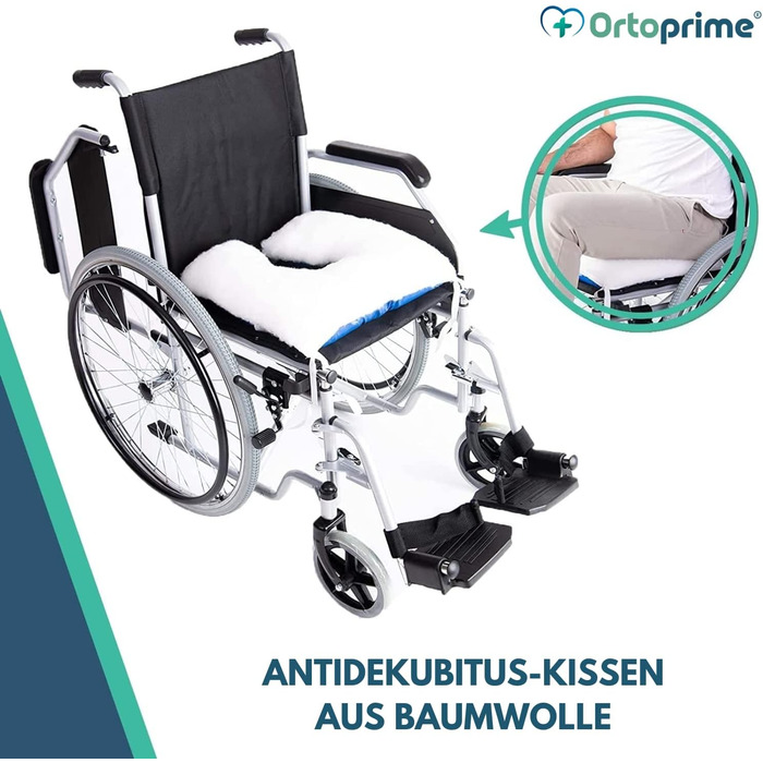 Подушка для інвалідного візка OrtoPrime проти пролежнів - Подушка для сидіння при радикуліті для офісу та дому - Подушка для сидіння (UPP) для профілактики виразок - М'яка та зручна подушка сидіння у формі підкови від пролежнів
