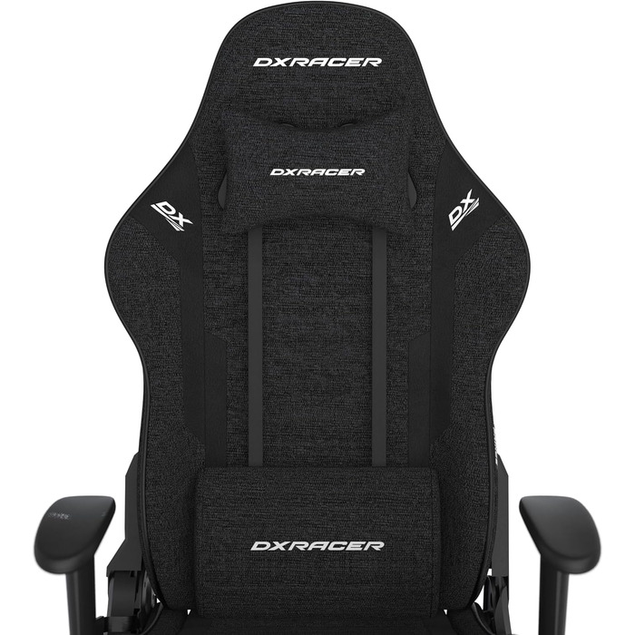 Ігрове/офісне/пильне крісло DXRacer Prince L PF132 з функцією гойдання, поворотне крісло з регульованою висотою, ергономічне крісло керівника, чорне, DXRacer PRINCE / тканина