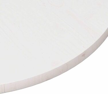 Кругла стільниця, соснова дерев&39яна панель, панель з масиву дерева, запасна частина для обіднього столу, журнального столика, садових столів. Міцна, легко чиститься, елегантний стиль, біла, Ø90x2,5 см, 90x2,5 см, білий