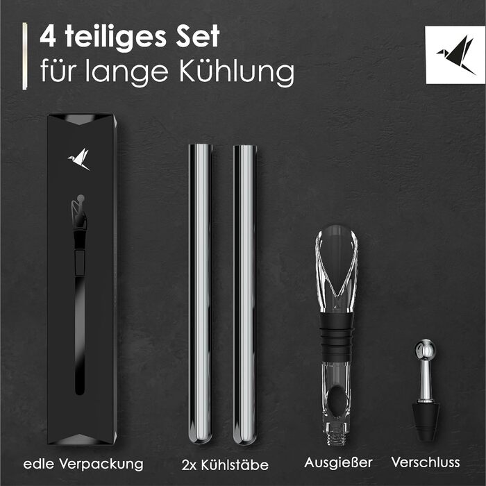 Стрижень для охолодження вина Beyond з нержавіючої сталі з наливником - ідеальний подарунок для винних аксесуарів для любителів ви