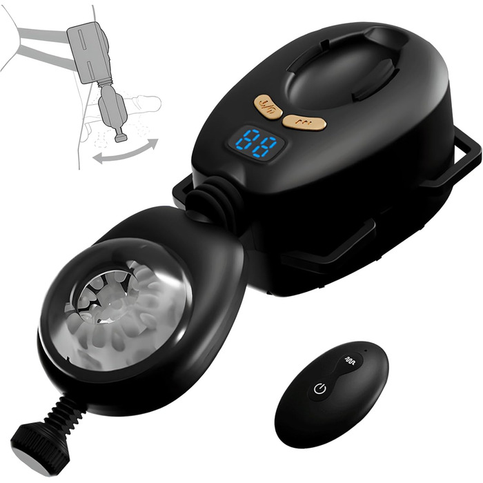 Мастурбатор ZYLEDW для чоловіків, з кріпленням на пояс, 9 режимів вібрації та 9 режимів руху вперед-назад, USB-C