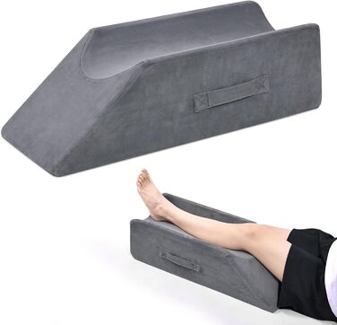 Подушка для ніг TANYOO з піни з ефектом пам&39яті, подушка для колін для підняття ніг, позиціонуюча подушка для покращення сну, вагітність, після операції, домашнє використання (темно-сіра)