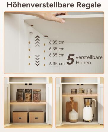 Книжкова шафа Coleshome з дверцятами, 6-ярусна полиця, 48 x 24 x 176,4 см, Полиця для зберігання та демонстрації у вітальні, домашньому офісі, офісі, спальні, біла, 6 ярусів, 48 x 24 x 176,4 см