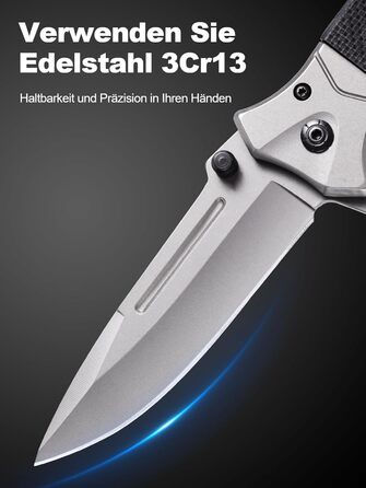 Кишеньковий ніж Rolgno складний ніж, 3Cr13 гострий ніж з нержавіючої сталі на відкритому повітрі з кишеньковим затискачем і замком