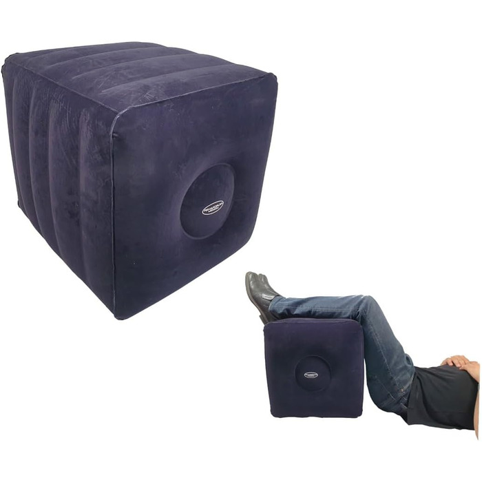 Куб для підняття ніг FabaCare, куб для міжхребцевих дисків з масажним м&39ячем Blue Hedgehog, подушка для розвантаження, підставка для литок, подушка для міжхребцевих дисків, подушка для позиціонування ніг, підставка для ніг для вправ на спину, надувна