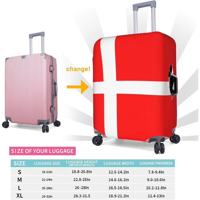 Чохол для валізи, Данія, еластичний, унісекс, для ділових поїздок, білий, розмір 46