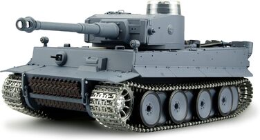 Радіокерований танк Тигр I Heng Long 116, сірий колір, з димом та звуком, металевими шестернями та гусеницями, 2.4Ghz