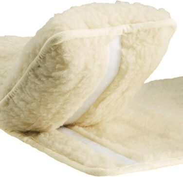 Міні-подушка Erwin Mller Pure Wool зі шлейфом - для підвищеного комфорту сидіння, м&39який наповнювач, приємно зігріває, регулює температуру. Чиста вовна, колір слонової кістки, (1 упаковка)