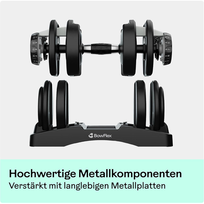 Серія регульованих ваг Bowflex SelectTech Компактна система гантелей та гір заліза 52, 90, 552i, 1090i та 840 для силових тренувань вдома НОВИНКА Одинарна гантель 52 (224 кг)