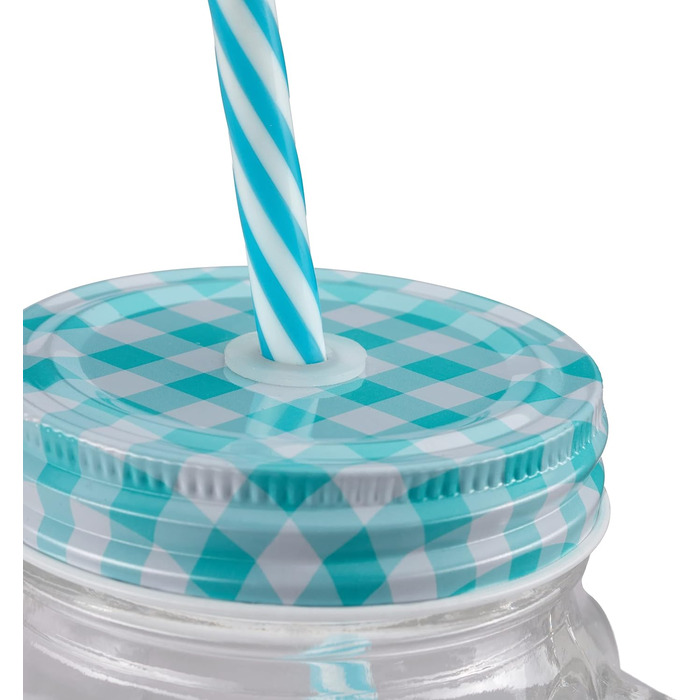 Х стаканів з соломинкою, 400 мл, ВхШхГ 13x10,5x15 см, з кришкою, з ручкою, набір стаканів для холодних напоїв, різнокольорові, 48