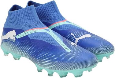 Футбольні бутси PUMA Unisex Future 7 Match Ll Fg/Ag 45 EU Bluemazing Puma White Electric Peppermint