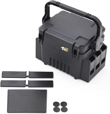 Чорний - Коробка для приманок, рибальська коробка для воблерів та м&39яких пластикових приманок, коробка для приманок, рибальський кейс, 7055 31.3x23.3x22.2