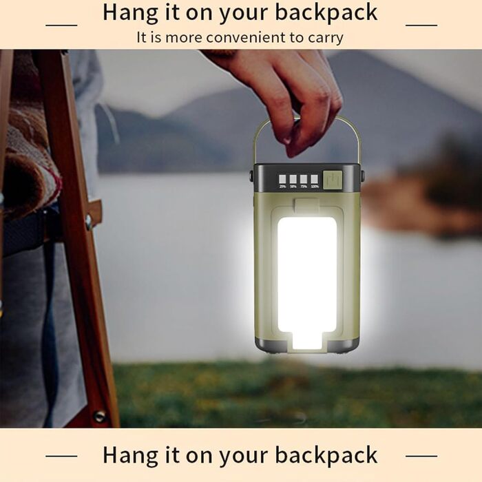 Кемпінг - Портативний сонячний кемпінговий ліхтар, 6 режимів дімування з висувним кутом 90, 4 світлодіоди для походів, патіо, відключення електроенергії, пригод на свіжому повітрі, подорожей, нічника, саду