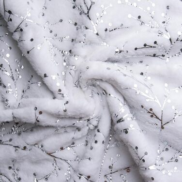 Різдвяний коврик під ялинку 90 см срібний Lanpn