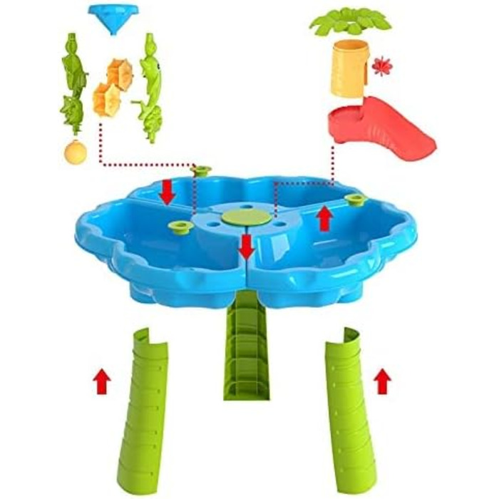 В 1 пісочний водяний стіл пісочні іграшки дитячі 28 шт. водні іграшки пісочниця іграшки пляжні іграшки набір літніх іграшок для активного відпочинку на пляжі стіл для дітей дівчинка хлопчик 3 в 1 пісочний водяний стіл 3 в 1 пісочний водяний стіл, 3