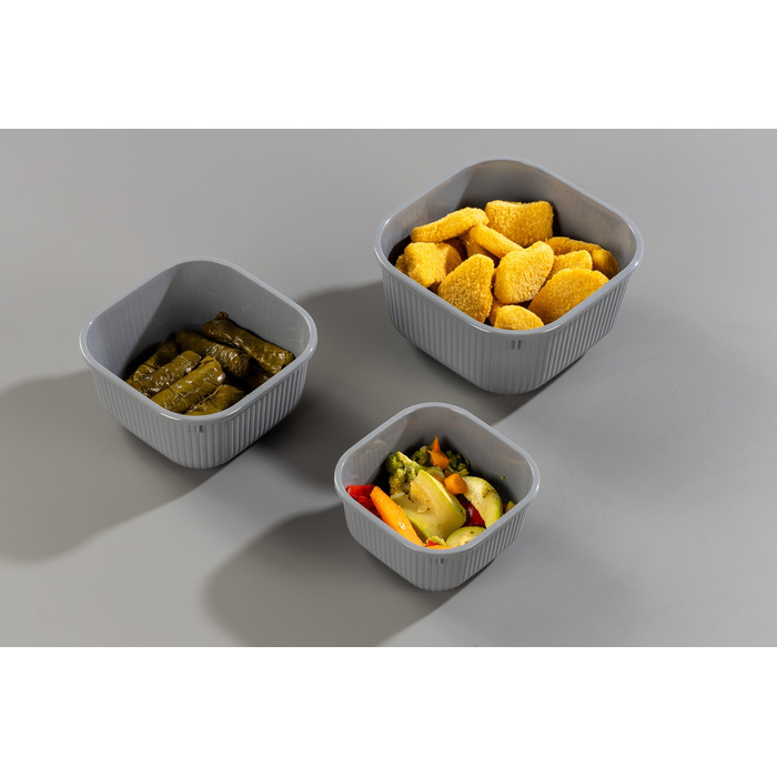 Набір контейнерів 0,6/1,1/1,8 Line Box Gray Idea Home