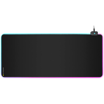 Ігровий килимок для миші Corsair MM700 RGB Extended Cloth - 930 мм x 400 мм - RGB-підсвічування на 360 - концентратор з двома USB-