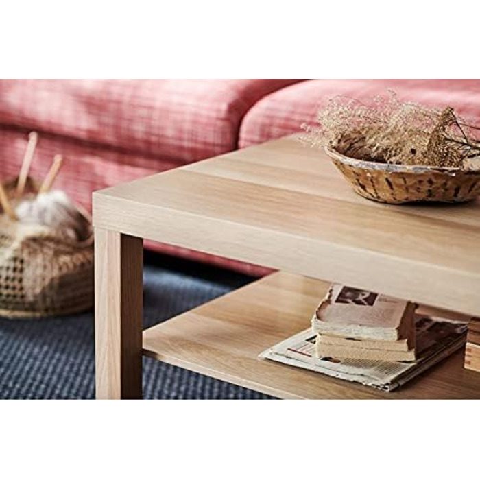 Журнальний столик IKEA Lack 90x55 см під дуб, біла морилка 503.190.29