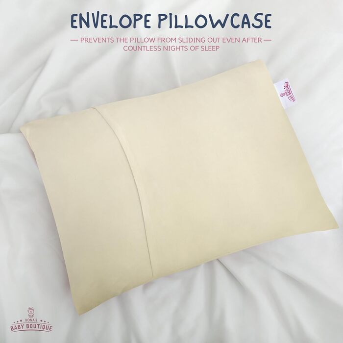 Подушка для малюків з ультрам'якою бамбуковою наволочкою, 33 x 45,7 см, ідеальна подушка для сну малюка, 2 роки, дихаюча дитяча по