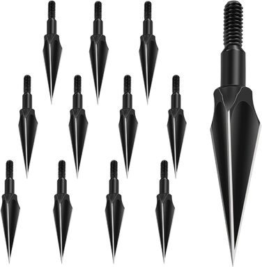 Мисливські наконечники KURUGEILI 3-лезові, вкручувані, 125 гран — 12 шт.