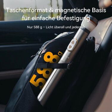 Телескопічний та складаний кемпінговий ліхтар, 800 люмен, водонепроникний IP65, з пультом дистанційного керування та магнітною основою, перезаряджається через USB, регульована висота зовнішнє освітлення для пригод, кемпінгу, аварійного освітлення