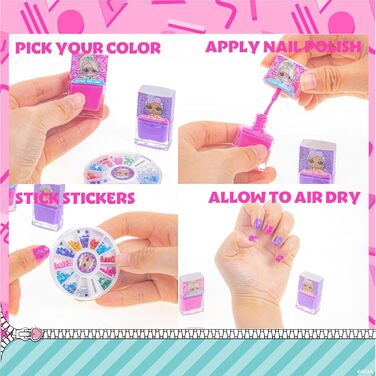 Набір рюкзаків із косметикою, включаючи бальзам для губ, лак для нігтів, пилочку для нігтів, банти для волосся, піжамні набори, макіяж, для дітей віком від 3 років, бантик-сюрприз Lol.