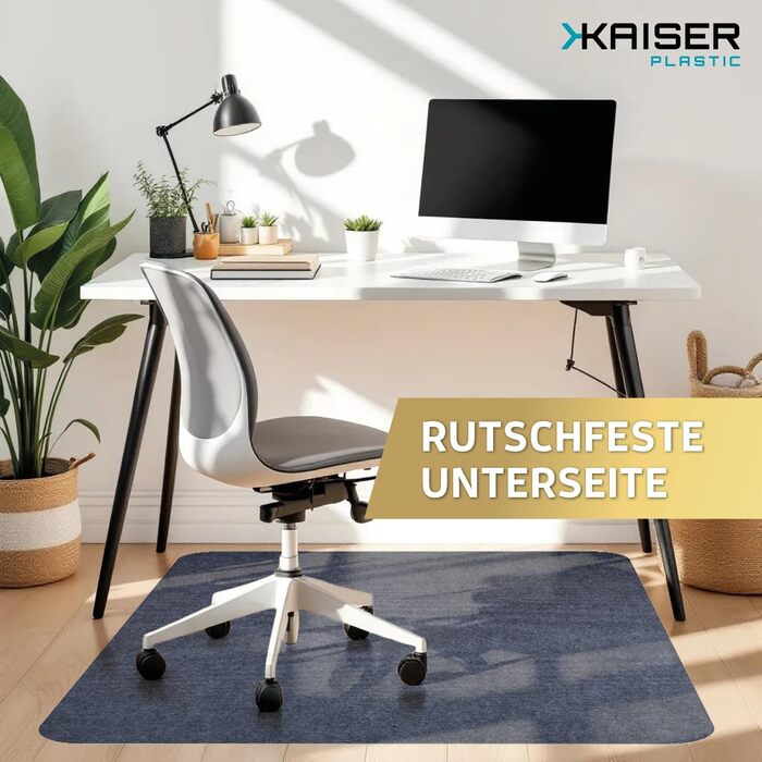 Захисний килимок для підлоги Kaiser, темно-сірий, 90x140 см - килимок для столу, темно-сірий - килимок для стільця - нековзний килимок для стільця - захисний килимок для офісних стільців - килимове покриття, 90 x 140 см