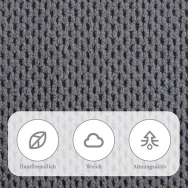 Крісло Bosmiller з функцією відкидання, масажне крісло, велике крісло для телевізора, поворотне на 360, підігрів, регульоване, тканинне крісло, сірий колір