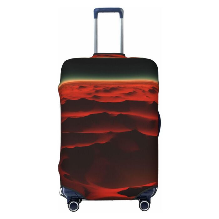 Чохол для валізи поперечного формату, міцний, підходить для валіз розміром 45.7 - 81.3 см, розмір M, Чорний, Середній