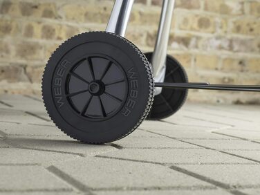 Гриль для вугілля Weber Compact Kettle, діаметр решітки 47 см, решітка для барбекю з порцеляновою емальованою кришкою та чайником,