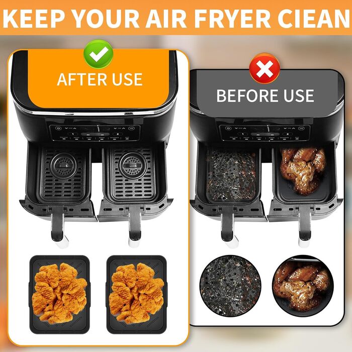 Аксесуари для фритюрниці Ninja, 10 шт. аксесуарів Ninja Af300eu Af400eu Foodi Dual Zone, 7.6L-9.5L Аксесуари для фритюрниці Ninja