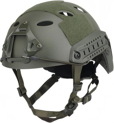 Страйкбольні швидкі піжамні шоломи відкритий тактичний бойовий військовий захисний спортивний шолом полювання CS пейнтбол напівпокритий шолом зелений L