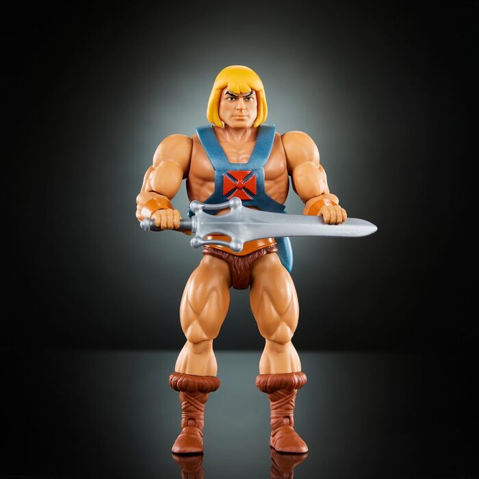 Іграшка Masters of the Universe Origins, фігурка людини-героя з колекції мультфільмів, точно в масштабі, герой заввишки приблизно 14 см в обладунках, з 2 мечами і міні-коміксом, HYD17