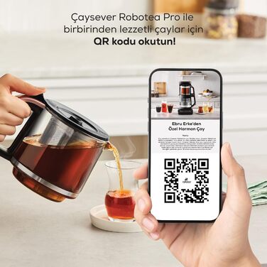 Чайник Karaca Robotea Pro 4 в 1 розмовляючий автоматичний чайник чайник і кавоварка з фільтром 2500 Вт, чорна мідь