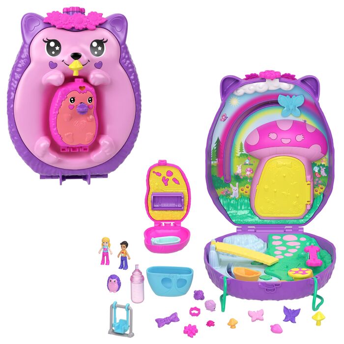 Подорожній набір 2-в-1 Polly Pocket Мама-їжачок та малюк