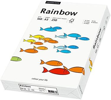 Папірус Rainbow 88042211 багатоцільовий папір, 160 г/м, A3, 250 аркушів, білий