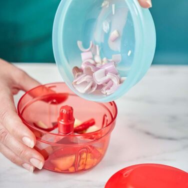 Ручний кухонний комбайн ємність 300 мл не потребує електроенергії ідеально підходить для подрібнення трав, горіхів, часнику, овочів аксесуари для