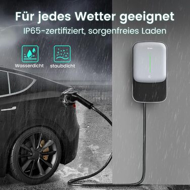 Зарядна станція GONEO Wallbox 7kW 8A-32A 1-фазна з 5-метровим зарядним кабелем типу 2 для EV/PHEV Зарядний пристрій з RFID-карткою