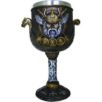 Келих Nemesis Now Valhalla 17 см, смола зі вставкою з нержавіючої сталі, коричневий