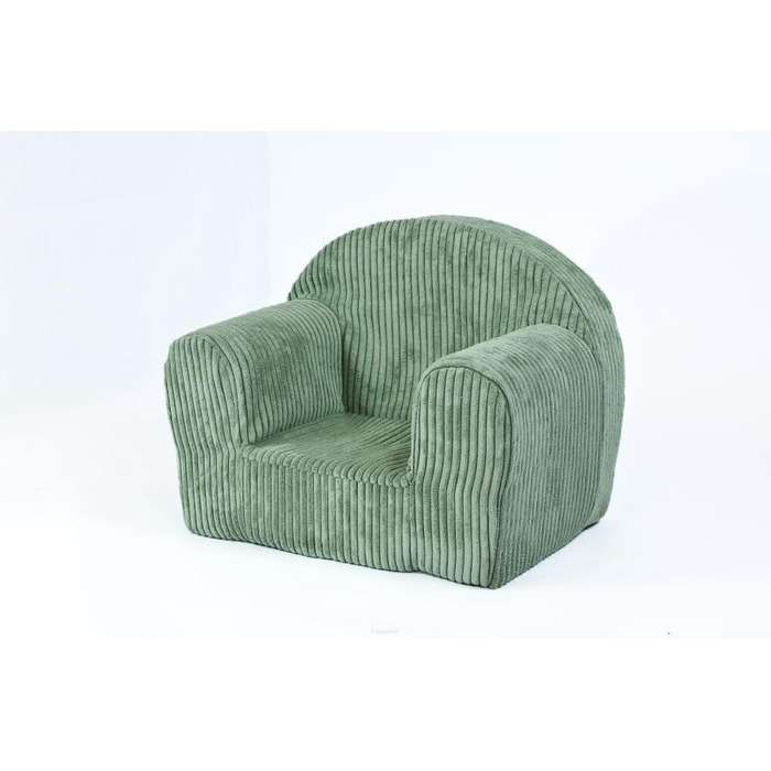 Міні-крісло для дітей з вельвету - 40x33x39 см - Дитяче крісло та диван - М&39яке та безпечне - Сертифіковано Oeko-Tex, Світло-зелене