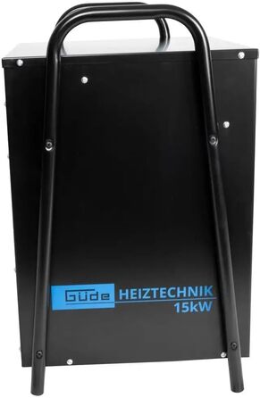 Електричний обігрівач Gde GH 15 EV (400 В, 15 кВт, 3 рівні нагріву 5 / 10 / 15 кВт, продуктивність вентилятора 1292 м/год, споживання струму 22 А, термостат з плавним регулюванням, захист від перегріву та ручки для перенесення) Одинарний