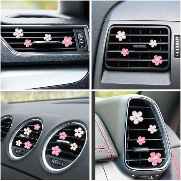 Автомобільний дифузор URAQT, 8 шт. Квітка ромашки Автомобільний освіжувач повітря Кліп Освіжувач повітря на виході Вентилятор Осві