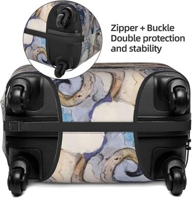 Чохол для валізи Октопус, міцний захист, підходить для багажу розміром 45,7 - 81,3 см, розмір XL, чорний, екстра-великий