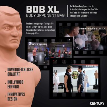 Боксерський манекен Century Original BOB XL - Регульована по висоті та автентична вінілова шкіра - від 152 до 208 см Регульована п
